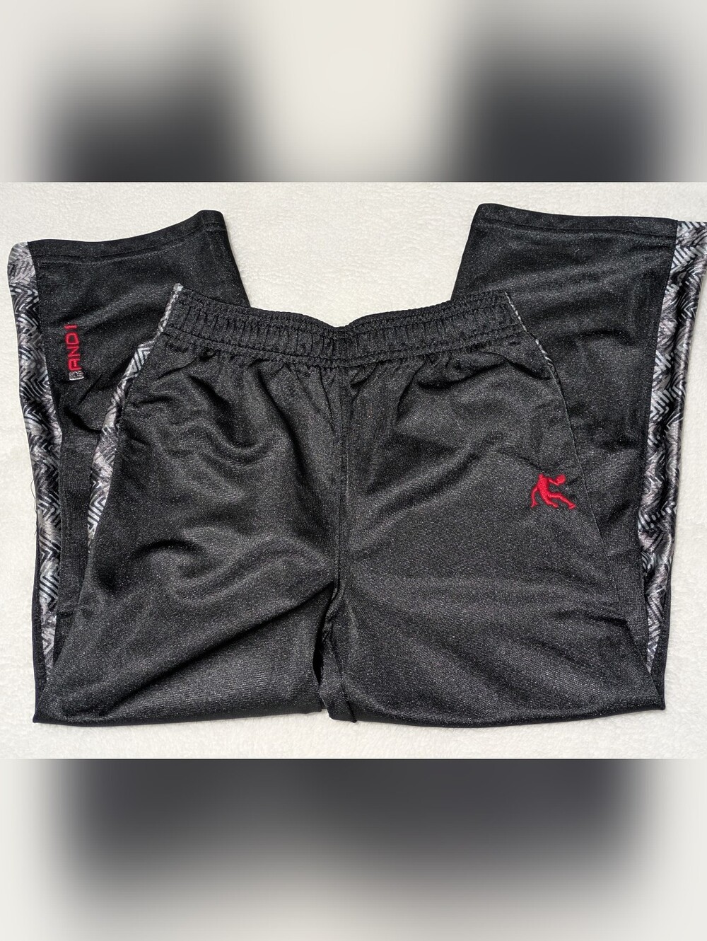 AND1 Toddler Boys Black Athletic Track Pants Warmup Joggers Size 5T